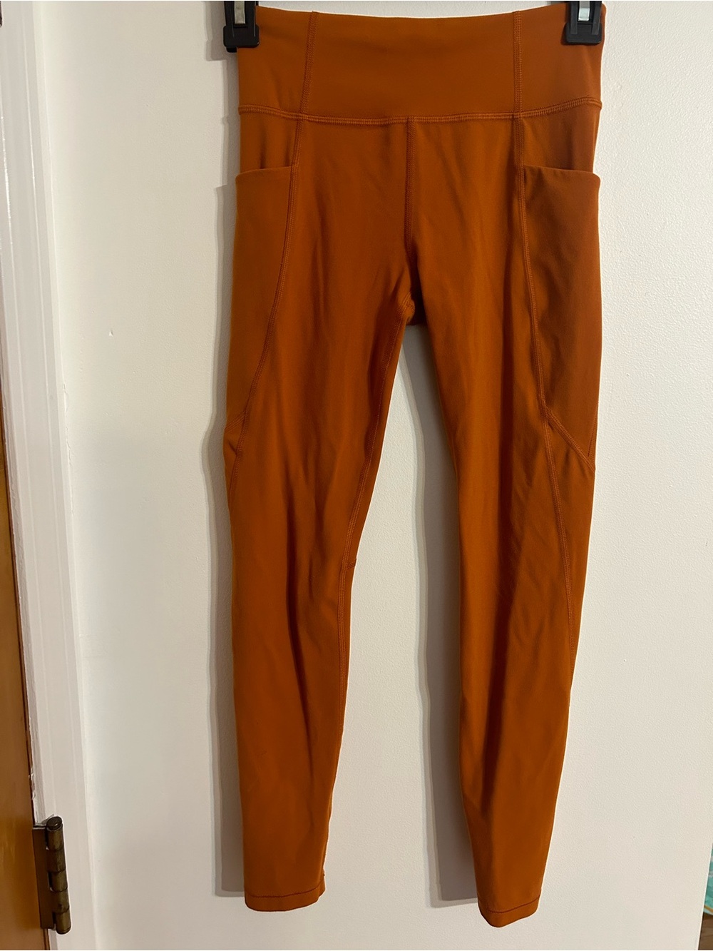 Athleta High-Rise Pocket Leggings in Rust